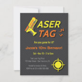 Invitation Jeu Pour Laser Balise Anniversaire de enfant Invit (Devant)