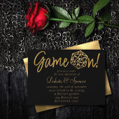 Invitation Jeu RPG activé | Jeu de lecture de table Gold Retr