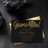 Invitation Jeu RPG activé | Jeu de lecture de table Gold Retr