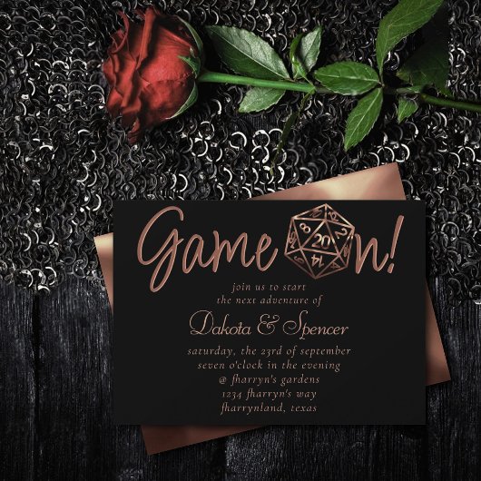 Invitation Jeu RPG activé | Jeu de lecture PnP Tabletop en cu