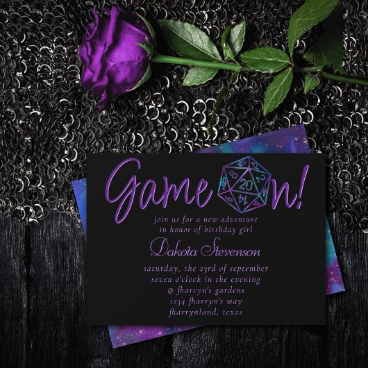 Invitation Jeu RPG activé | Jeu de rôle Nebula Tabletop PnP