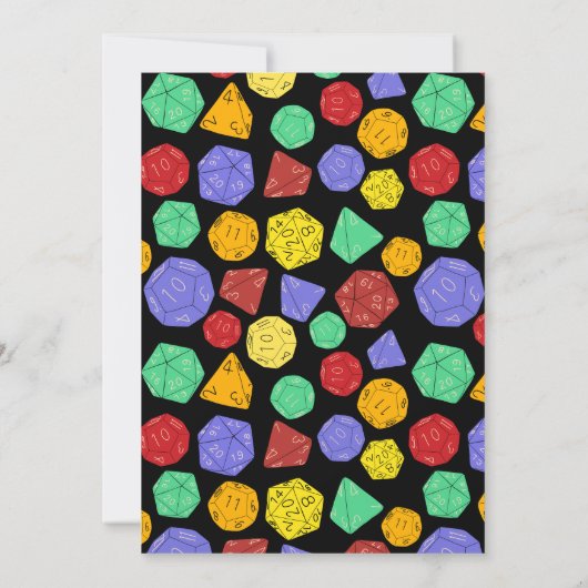 Invitation Jeu RPG Dice, Conseil, Jeux d'Imaginaire (Dos)