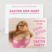 Invitation Jeu spécial Pâques Eggstra (Devant / Derrière)