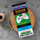 Invitation Jeu sur billet fête d'anniversaire