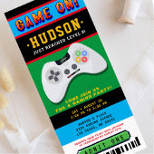 Invitation Jeu sur billet fête d'anniversaire