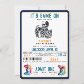 Invitation Jeu sur le crâne - Jeu vidéo fête d'anniversaire (Devant)