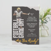 Invitation Jeu sur le joueur de football noir (Debout devant)