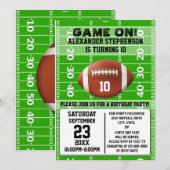 Invitation Jeu Sur Les Garçons Football Anniversaire (Devant / Derrière)