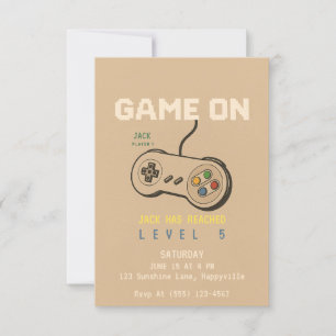 Invitation Jeu Sur Les Garçons Retro Jeu Anniversaire Invitat