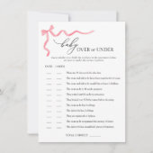 Invitation Jeu sur ou sous Baby shower (Devant)