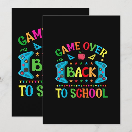 Invitation Jeu sur Retour à l'école (Devant / Derrière)