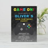 Invitation Jeu Sur Vidéo Contrôleur Jeu Jeu Anniversaire (Debout devant)