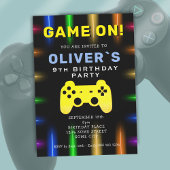 Invitation Jeu Sur Vidéo Contrôleur Jeu Jeu Anniversaire