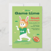 Invitation Jeu Time Anniversaire de enfant de football améric (Devant)