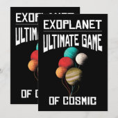 Invitation Jeu Ultime De L'Astronomie Cosmique Exoplanète Pla (Devant / Derrière)