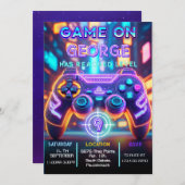 Invitation Jeu vidéo Anniversaire (Devant / Derrière)