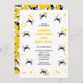 Invitation Jeu vidéo Anniversaire (Devant / Derrière)