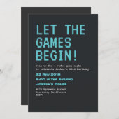 Invitation Jeu vidéo Anniversaire (Devant / Derrière)