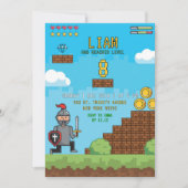 Invitation Jeu vidéo Arcade Niveau haut Anniversaire (Devant)