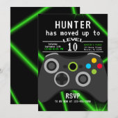 Invitation Jeu vidéo de Gamer Kid's Anniversaire (Devant / Derrière)