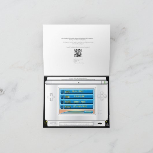 Invitation Jeu vidéo Dimensional INSIDE Partie de l'Invitatio (Intérieur)