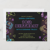 Invitation Jeu vidéo fête d'anniversaire (Devant)