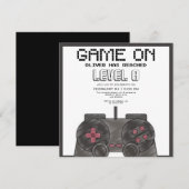 Invitation Jeu vidéo moderne anniversaire (Devant / Derrière)