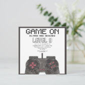 Invitation Jeu vidéo moderne anniversaire (Debout devant)