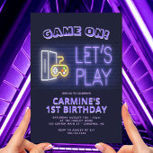 Invitation Jeu Vidéo Sur Neon 1er Anniversaire