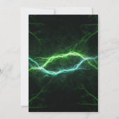 Invitation Jeu Vidéo Verte fête d'anniversaire (Dos)