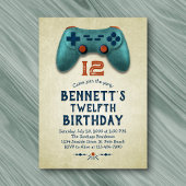 Invitation Jeu vidéo vintage Anniversaire