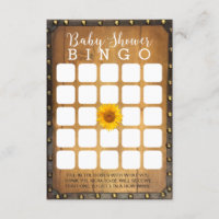 Jeu vintage de bingo-test de baby shower de pays