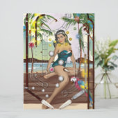 Invitation Jeu vintage de Pinball Machine (Debout devant)