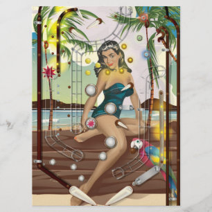 Invitation Jeu vintage de Pinball Machine