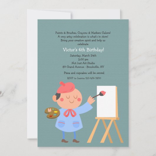 Invitation Jeune Artiste (Devant)