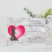 Invitation Jeune couple marié (Debout devant)