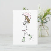 Invitation Jeune Dame Enceinte Kickin' It Card (Debout devant)