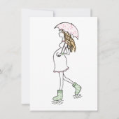 Invitation Jeune Dame Enceinte Kickin' It Card (Devant)