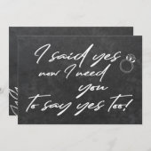 Invitation Jeune fille aux fleurs, typographie drôle sur tabl (Devant / Derrière)