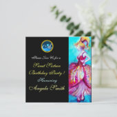 INVITATION JEUNE FILLE BLANC DOUCE 16 PARTY GEM MONOGRAM (Debout devant)