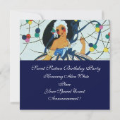 INVITATION JEUNE FILLE BLANCHE SWEET 16 ANNIVERSAIRE (Dos)