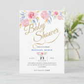 Invitation Jeune fille d'invitation à la douche pour bébé mod (Debout devant)