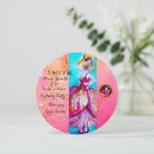 Invitation JEUNE FILLE DOUCE 16 FÊTE, Étincelles Rose Monogra (Debout devant)