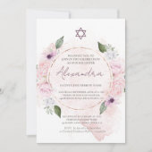 Invitation Jeune fille juive baptisant Rose rose (Devant)