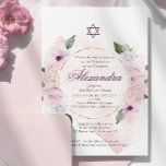 Invitation Jeune Fille Juive Bébé Appelant Roses Roses Rose É<br><div class="desc">Roses roses avec cadre d'or Invitation de cérémonie de nom de bébé juif. Le design est rose avec du texte qui est facilement changé à vos informations. Choisissez parmi une gamme de types de papier. D'une gamme de produits fixes de la gamme Fine Designs de Chessie.</div>