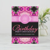 Invitation Jeune fille rose bonbon 16e anniversaire Invitatio (Debout devant)