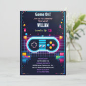 Invitation Jeune garçon Cool Enfants niveau de jeu jusqu'à 10 (Debout devant)