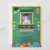 Invitation Jeune garçon de la maternelle Graduation Photo Inv (Devant)