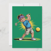Invitation Jeune Golfeur Anniversaire (Dos)