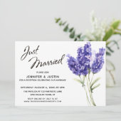 Invitation Jeune Marié Script, Fleurs de Lavande Aquarelle (Debout devant)